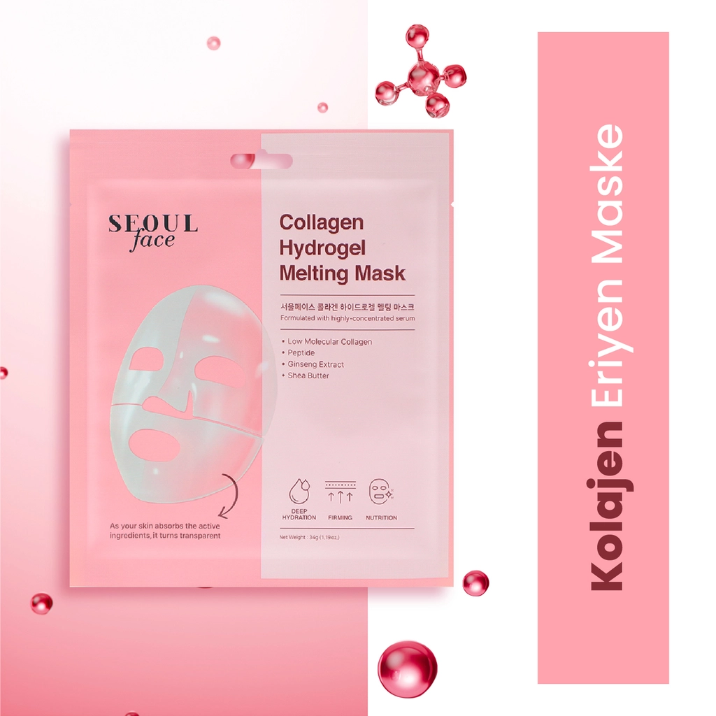 Dermal Korea Seoul Face Collagen Hydrogel Eriyen Yüz Maskesi 34 g