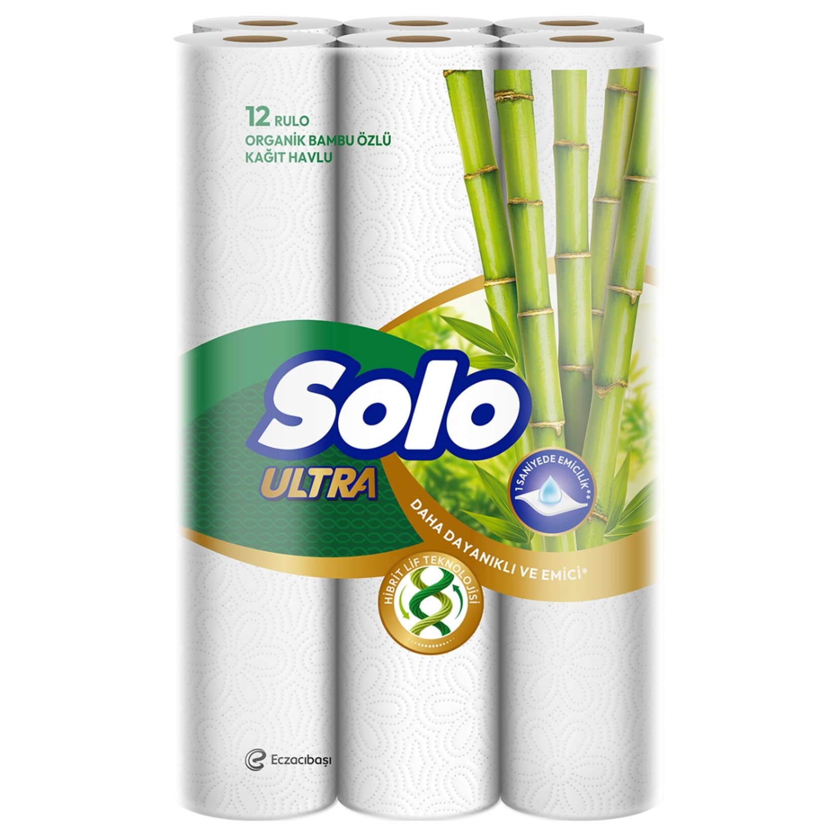 Solo Ultra Organik Bambu Özlü Havlu 12'li (Money ile)