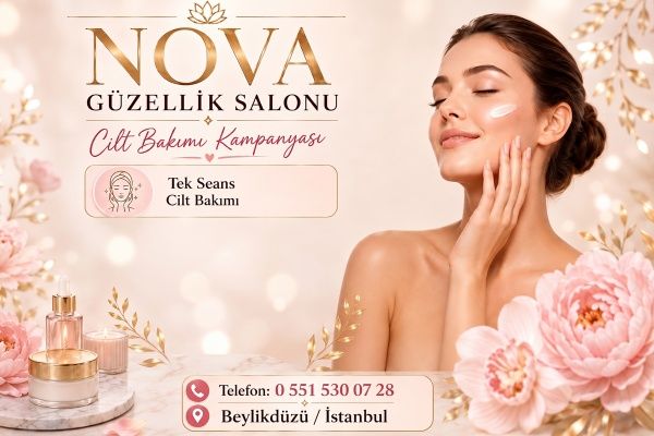 Nova Güzellik Salonu'nda 15 Aşamalı Profesyonel Cilt Bakımı