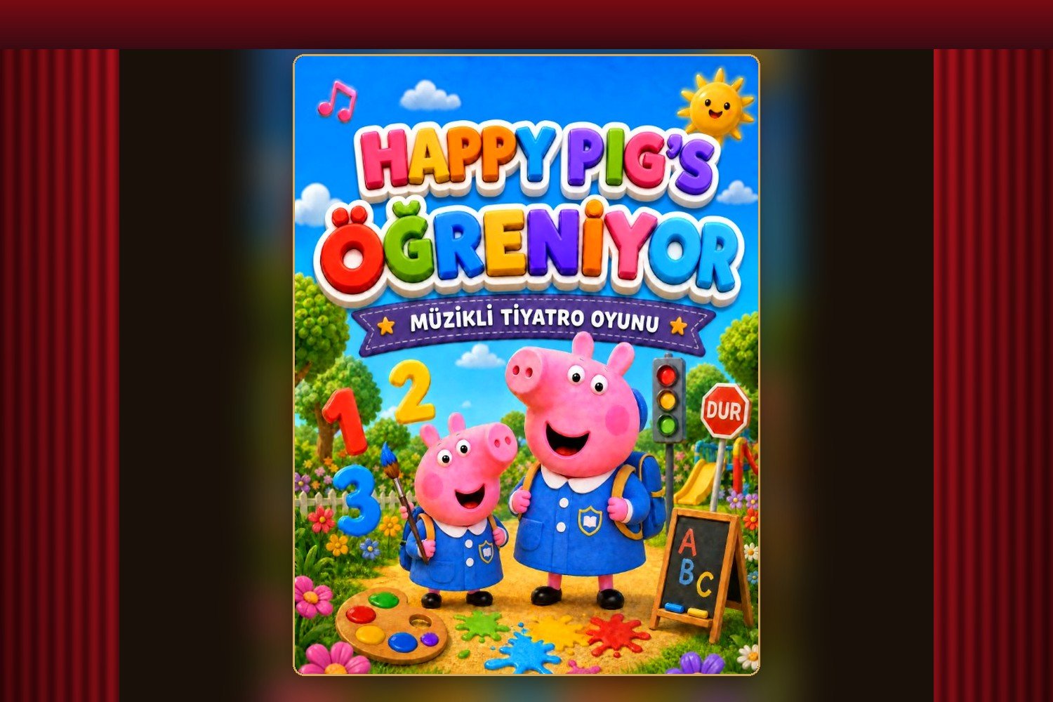 Happy Pig's Öğreniyor Çocuk Tiyatro Bileti