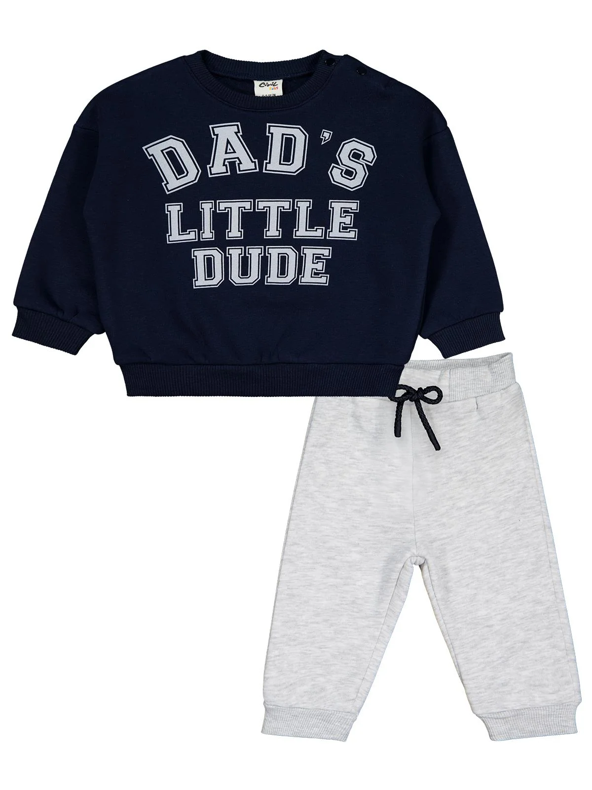 Civil Baby Dad's Little Dude 6-18 Ay Takım - Lacivert