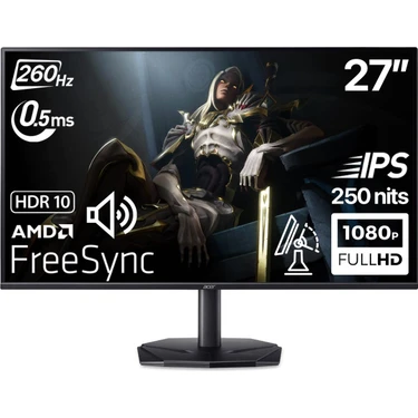 Acer Nitro KG270W5BMIIPX 27 inç 260Hz 0.5ms IPS FHD FreeSync Gaming Monitör