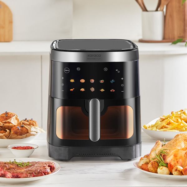 Karaca Gourmet XXXL Smart Screen Cam Hazneli Fryer Inox 9L