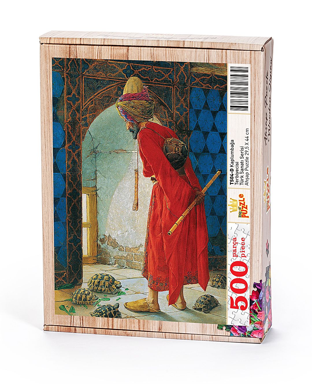 King of Puzzle Kaplumbağa Terbiyecisi 500 Parça Ahşap Puzzle 44x29,5 cm