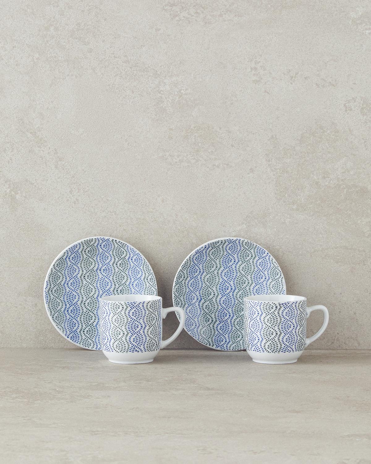 English Home Conner Porselen 2 Kişilik Kahve Fincan Takımı 80 ml