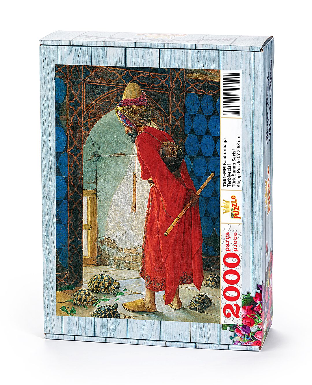 King of Puzzle Kaplumbağa Terbiyecisi 2000 Parça Ahşap Puzzle 59x88 cm