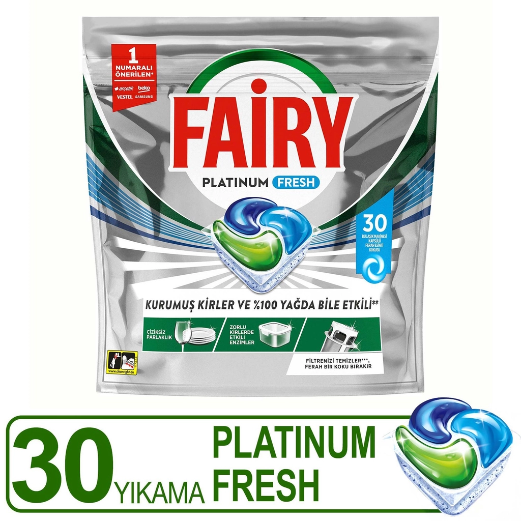 Fairy Platinum Fresh Bulaşık Makinesi Tableti 30'lu