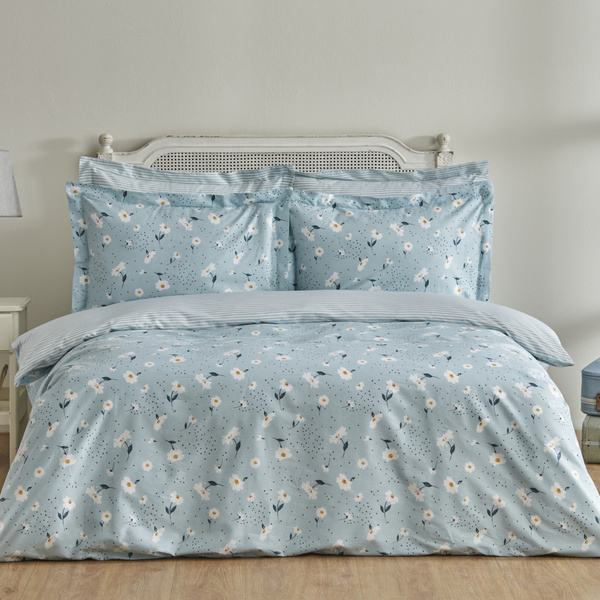Karaca Home Daisy Pamuk Çift Kişilik Nevresim (Mint)