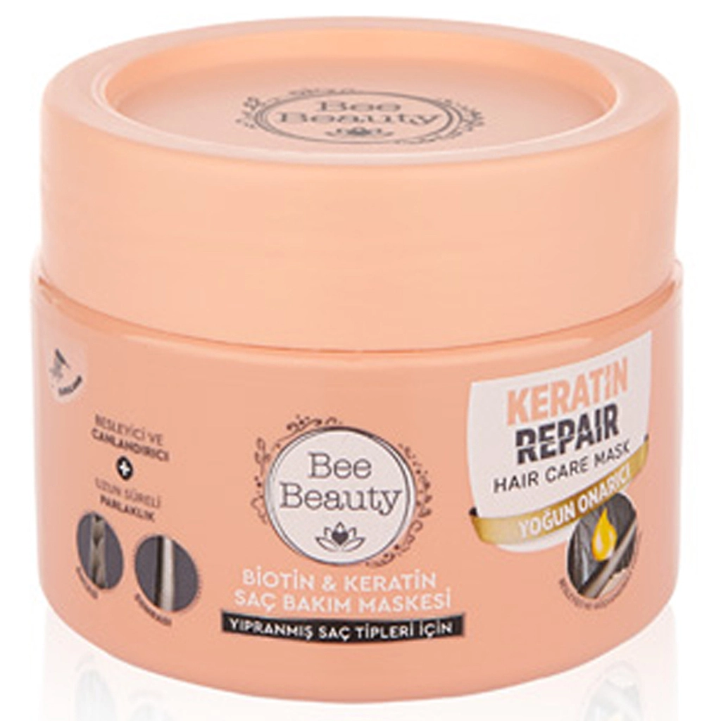 Bee Beauty Biotin & Keratin Saç Bakım Maskesi 300 ml (Gratis Kart)