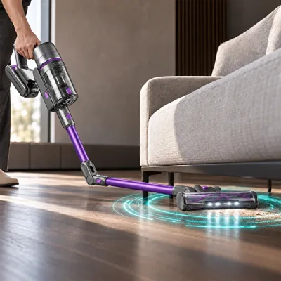 Homend Dustrider 1273H Kablosuz Katlanabilir Borulu Şarjlı Dikey Süpürge Mor