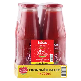 Tukaş Domates Püresi 4 x 700 G (Sepette indirim)