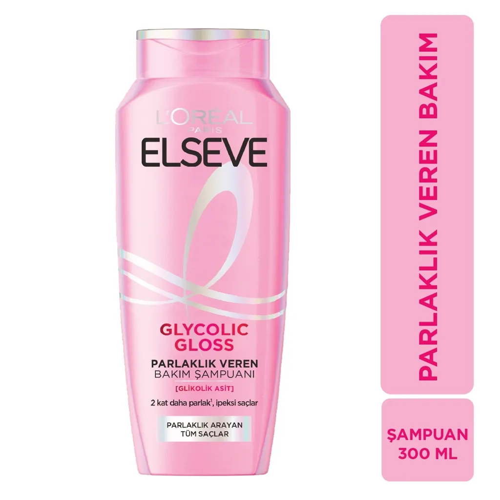 L'Oréal Paris Elseve Glycolic Gloss Parlaklık Veren Bakım Şampuanı 300 ml