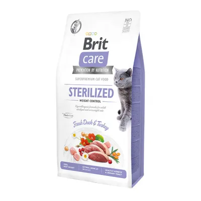 Brit Care Sterilized Ördekli ve Hindili Tahılsız Kısırlaştırılmış Kedi Maması 7kg