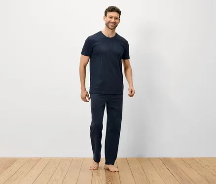 Tchibo Erkek Pamuklu Pijama Seti 3 Parça (S-4XL)