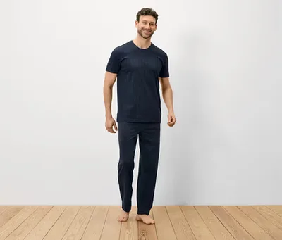 Tchibo Erkek Pamuklu Pijama Seti 3 Parça (S-4XL)