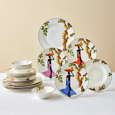 Karaca Elegance Bone Samira 24 Parça Yemek Takımı