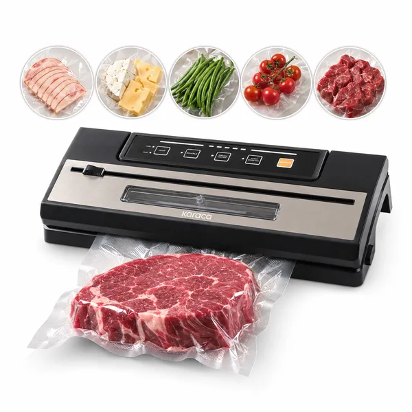 Karaca Seal and Fresh Inox Gıda Vakum ve Mühürleme Makinesi (Poşet ve Rulo Hediyeli)