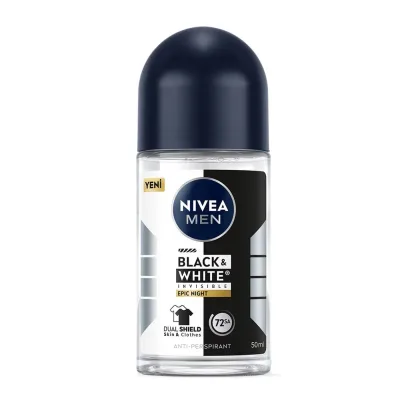 Nivea Deodorant Roll-On Black & White Epic Night Erkek 50 ml