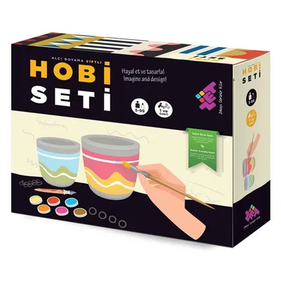 Zet Zeka Alçı Boyama Hobi Seti, Çiftli Figür ve Boyalar, 5+ Yaş