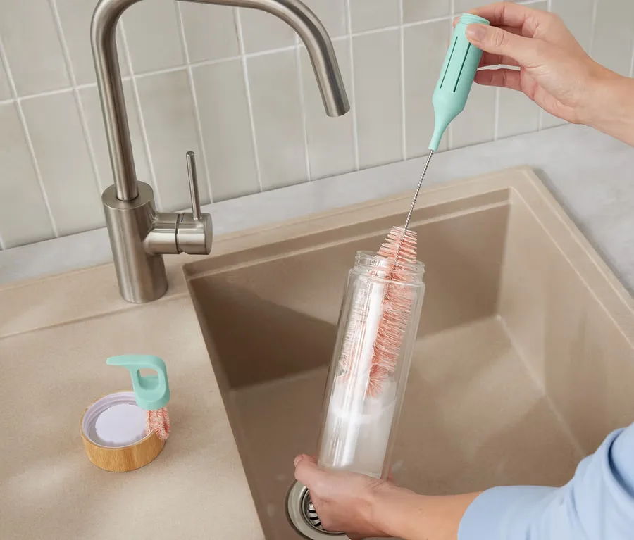 Tchibo 3'ü 1 Arada Kavanoz ve Şişe Fırçası 38.5 cm, Kazıyıcılı