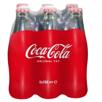 Coca-Cola Cam Şişe 6x200 ml (ŞOK)