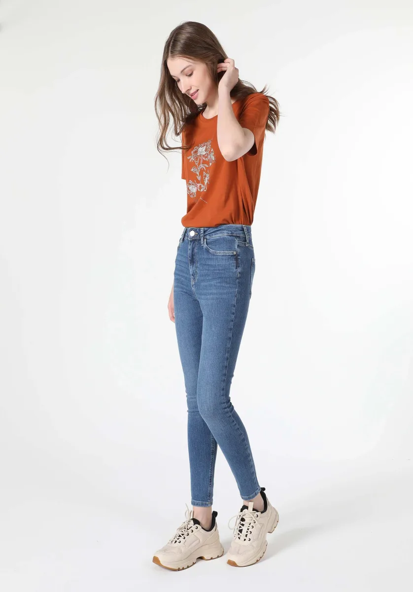 Colin's Skinny Fit Fermuarlı Kadın Denim Jean