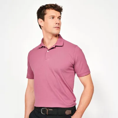 Inesis Erkek Kısa Kollu Golf Polo Tişörtü - Koyu Pembe - MW500
