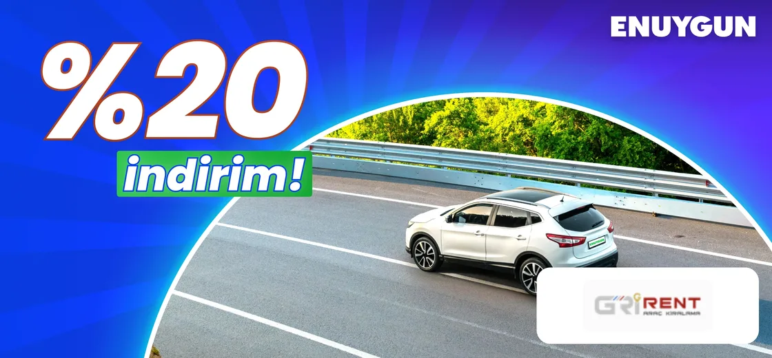 Enuygun'da Grirent Araçlarında %20 İndirim