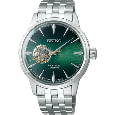 Seiko SSA441J Presage Otomatik Erkek Kol Saati (Yeşil Kadran, Çelik Kasa/Kordon, 5 ATM)