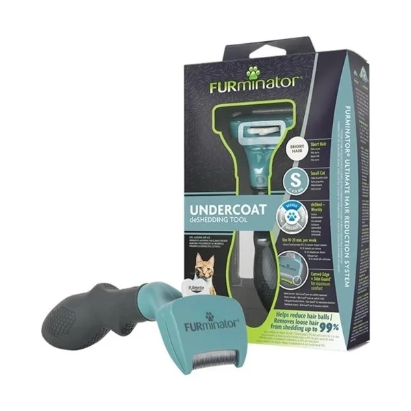 Furminator Kısa Tüylü Kediler için Tüy Toplayıcı Kedi Tarağı 3,9 cm (S)