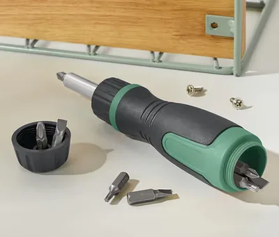 Tchibo Mıknatıslı Cırcırlı Tornavida 8 Uçlu (Düz, Yıldız, Torx)