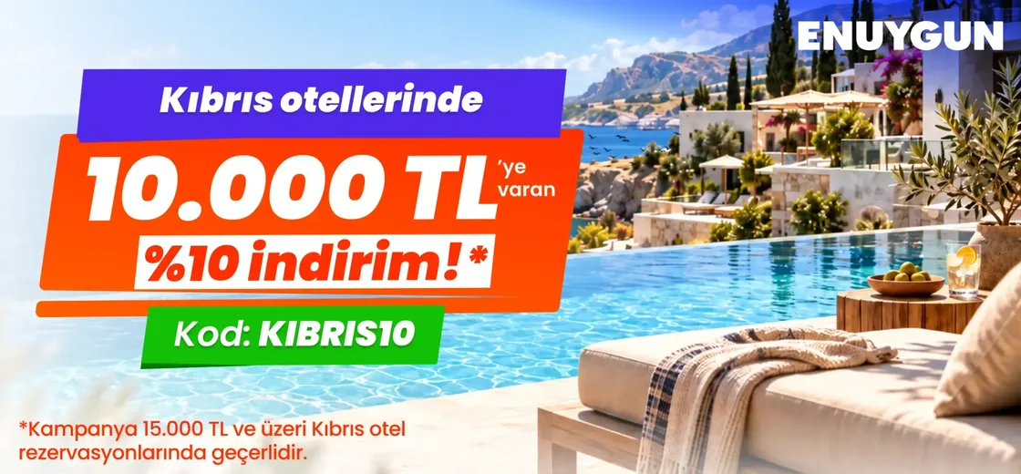Enuygun Kıbrıs Otellerinde %10 İndirim (Kod: KIBRIS10)