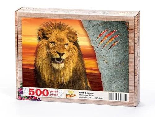 King of Puzzle Aslanım Ahşap Puzzle 500 Parça HV18-D