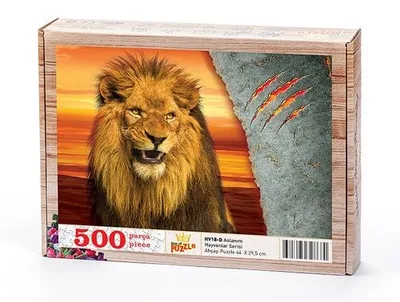 King of Puzzle Aslanım Ahşap Puzzle 500 Parça HV18-D