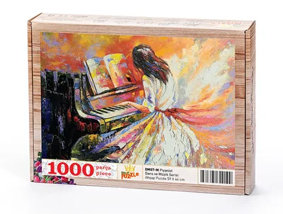 King of Puzzle Piyanist Ahşap Puzzle 1000 Parça 59x44 cm