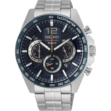 Seiko SSB345P1 Chronograph Erkek Kol Saati (Lacivert Kadran, Çelik Kordon, 10 ATM)