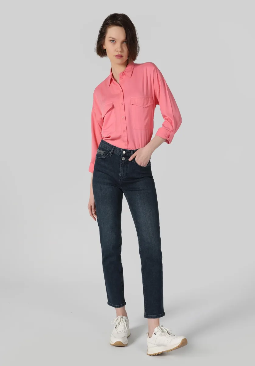 Colin's Slim Fit Orta Bel Kadın İndigo Jean