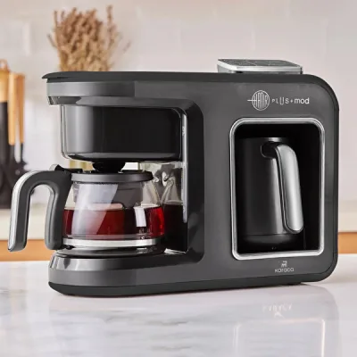 Karaca Hatır Plus 5 in 1 Kahve ve Çay Makinesi Black Chrome 10 Fincan