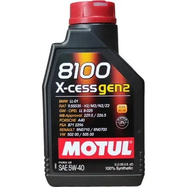 Motul 8100 X-Cess Gen2 5W-40 Motor Yağı 1 Litre