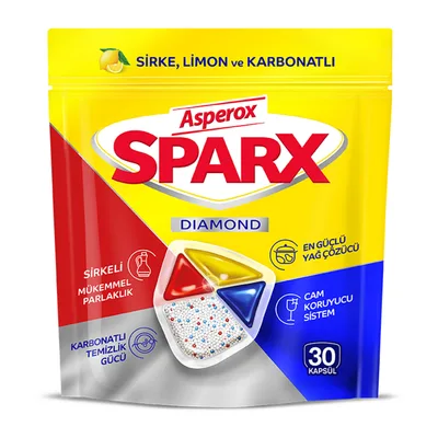 Asperox Sparx Diamond Bulaşık Makinesi Kapsülü 30'lu 351 G