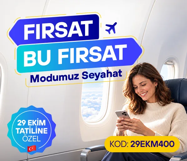 Turna Yurt İçi Gidiş-Dönüş Uçuşlarda 400 TL İndirim (Kod: 29EKM400)