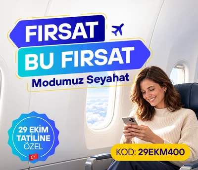 Turna Yurt İçi Gidiş-Dönüş Uçuşlarda 400 TL İndirim (Kod: 29EKM400)