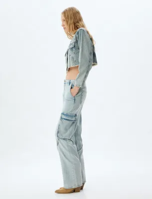 Koton Kargo Cepli Straight Fit Jean
