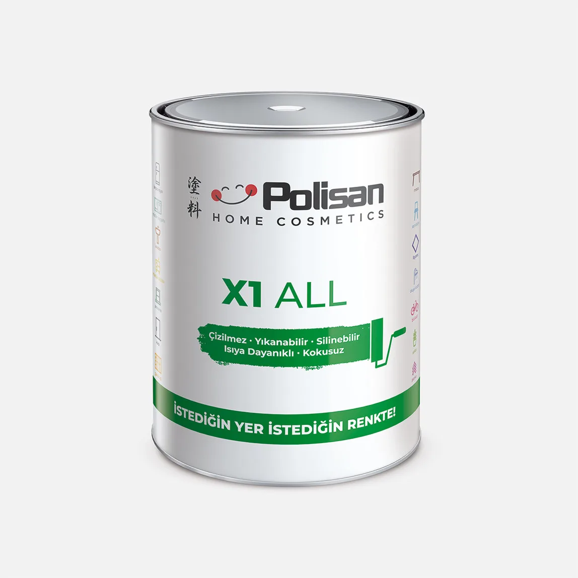 Polisan X1 ALL Tüm Yüzey Boyası C Baz 0,75L