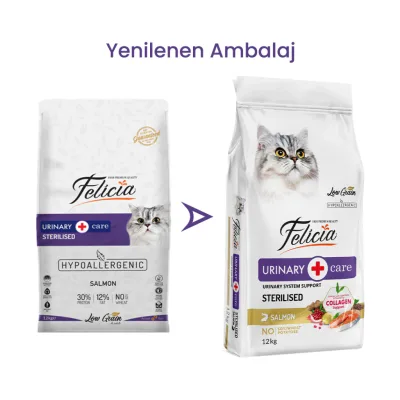 Felicia Hipoalerjenik Üriner Somonlu Kısırlaştırılmış Kedi Maması 12 kg